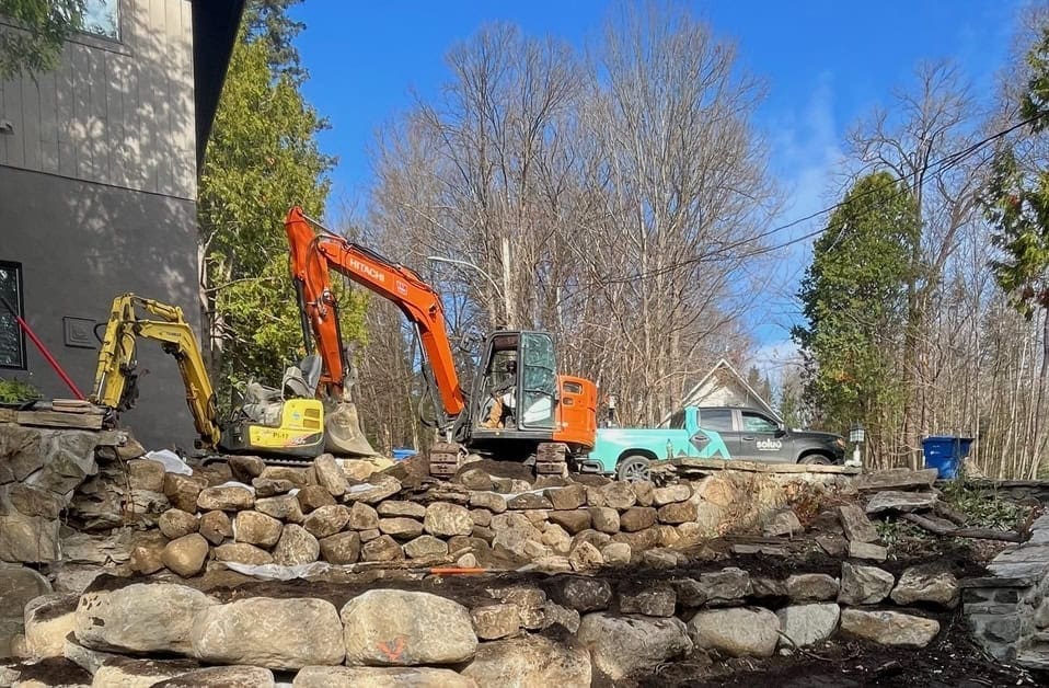 Travaux pour installation septique